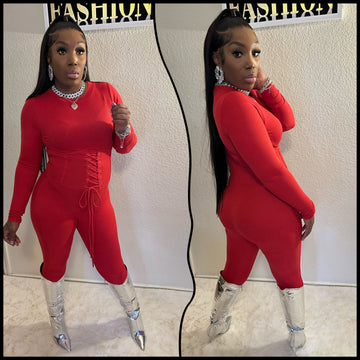 Waist corset jumpsuit